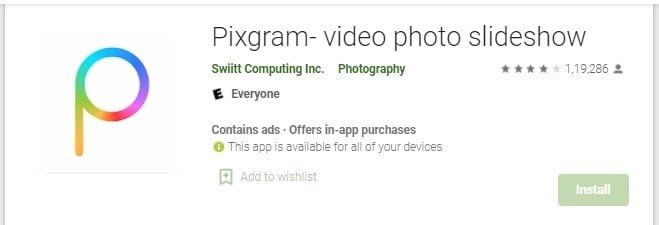 Pixgram- Video Photo Slideshow